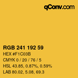 Color code: RGB 241 192 59 | qconv.com