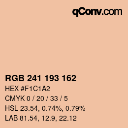 カラーコード: RGB 241 193 162 | qconv.com