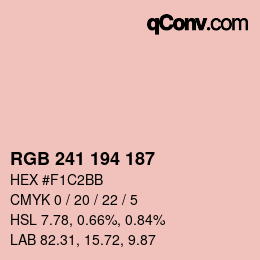 Color code: RGB 241 194 187 | qconv.com