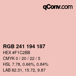 Código de color: RGB 241 194 187 | qconv.com