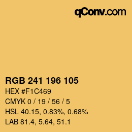 Color code: RGB 241 196 105 | qconv.com