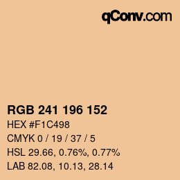 カラーコード: RGB 241 196 152 | qconv.com