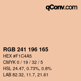 カラーコード: RGB 241 196 165 | qconv.com