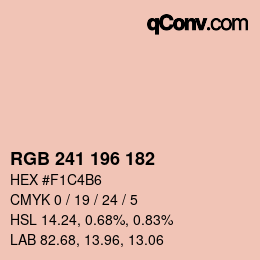 Color code: RGB 241 196 182 | qconv.com