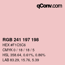 Color code: RGB 241 197 198 | qconv.com