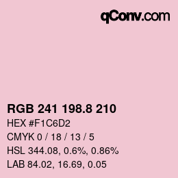 カラーコード: RGB 241 198.8 210 | qconv.com