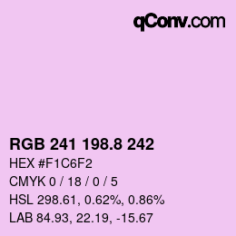 カラーコード: RGB 241 198.8 242 | qconv.com
