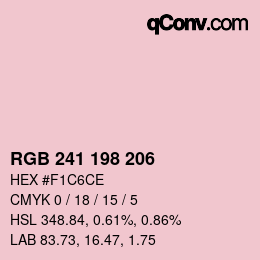 Farbcode: RGB 241 198 206 | qconv.com