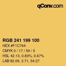 カラーコード: RGB 241 199 100 | qconv.com