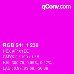 Color code: RGB 241 1 238 | qconv.com