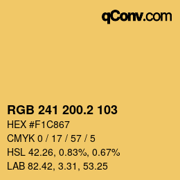 カラーコード: RGB 241 200.2 103 | qconv.com