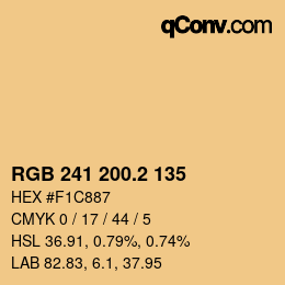 カラーコード: RGB 241 200.2 135 | qconv.com