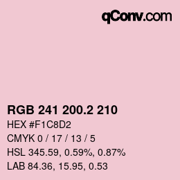 カラーコード: RGB 241 200.2 210 | qconv.com