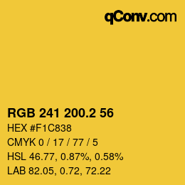 カラーコード: RGB 241 200.2 56 | qconv.com