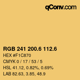 カラーコード: RGB 241 200.6 112.6 | qconv.com