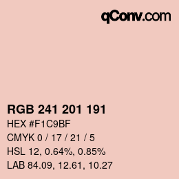 Color code: RGB 241 201 191 | qconv.com