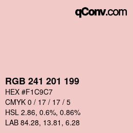 Color code: RGB 241 201 199 | qconv.com