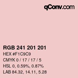 Color code: RGB 241 201 201 | qconv.com