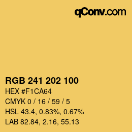 カラーコード: RGB 241 202 100 | qconv.com