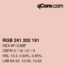 Color code: RGB 241 202 191 | qconv.com