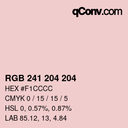Color code: RGB 241 204 204 | qconv.com