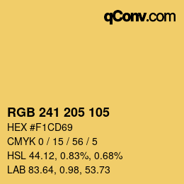 Color code: RGB 241 205 105 | qconv.com