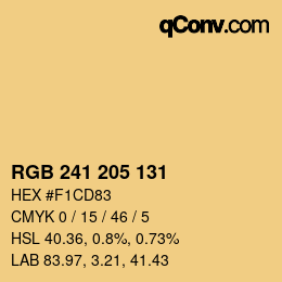 カラーコード: RGB 241 205 131 | qconv.com