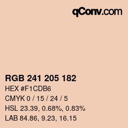 カラーコード: RGB 241 205 182 | qconv.com