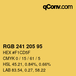 Farbcode: RGB 241 205 95 | qconv.com