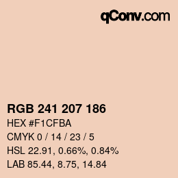 Color code: RGB 241 207 186 | qconv.com