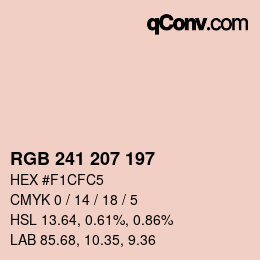 カラーコード: RGB 241 207 197 | qconv.com
