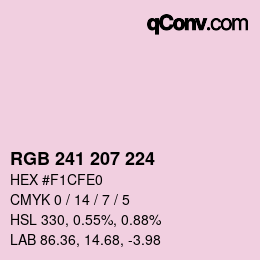カラーコード: RGB 241 207 224 | qconv.com