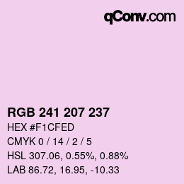 Color code: RGB 241 207 237 | qconv.com