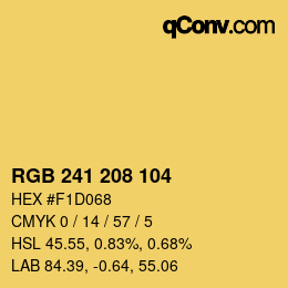 Color code: RGB 241 208 104 | qconv.com