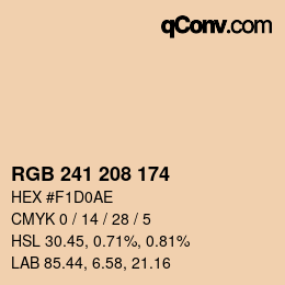 Color code: RGB 241 208 174 | qconv.com