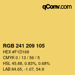 カラーコード: RGB 241 209 105 | qconv.com