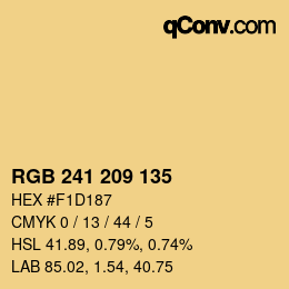 Color code: RGB 241 209 135 | qconv.com