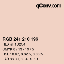 カラーコード: RGB 241 210 196 | qconv.com
