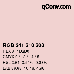 カラーコード: RGB 241 210 208 | qconv.com