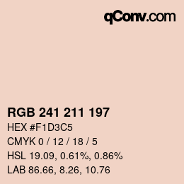 カラーコード: RGB 241 211 197 | qconv.com