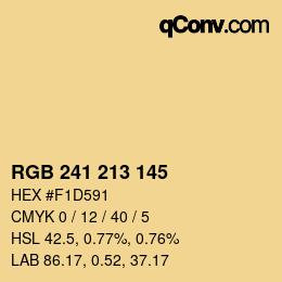 Color code: RGB 241 213 145 | qconv.com