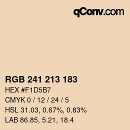 カラーコード: RGB 241 213 183 | qconv.com