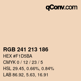 Color code: RGB 241 213 186 | qconv.com