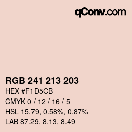 Color code: RGB 241 213 203 | qconv.com