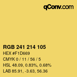Color code: RGB 241 214 105 | qconv.com