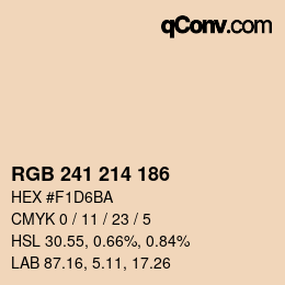 Color code: RGB 241 214 186 | qconv.com