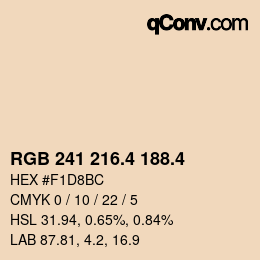 カラーコード: RGB 241 216.4 188.4 | qconv.com