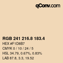 カラーコード: RGB 241 216.8 183.4 | qconv.com