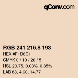 カラーコード: RGB 241 216.8 193 | qconv.com