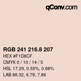 カラーコード: RGB 241 216.8 207 | qconv.com